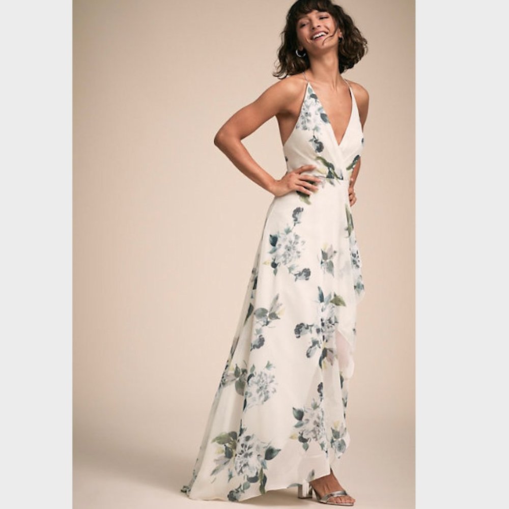 Jenny Yoo FloralFarrah Dress with Tulip Hem Size 6